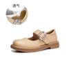 Leather Mary Jane Shoes Spring and Summer 2025 New Casual Fashion Small Leather Shoes Thick Heel Shallow Mouth Small Fragrant Single Shoes Women