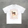 Vintage Cottagecore Baby Deer T Shirt Cute Floral Frame Fawn Nature Lover Coquette Casual Top For  Vintage Washed Homme