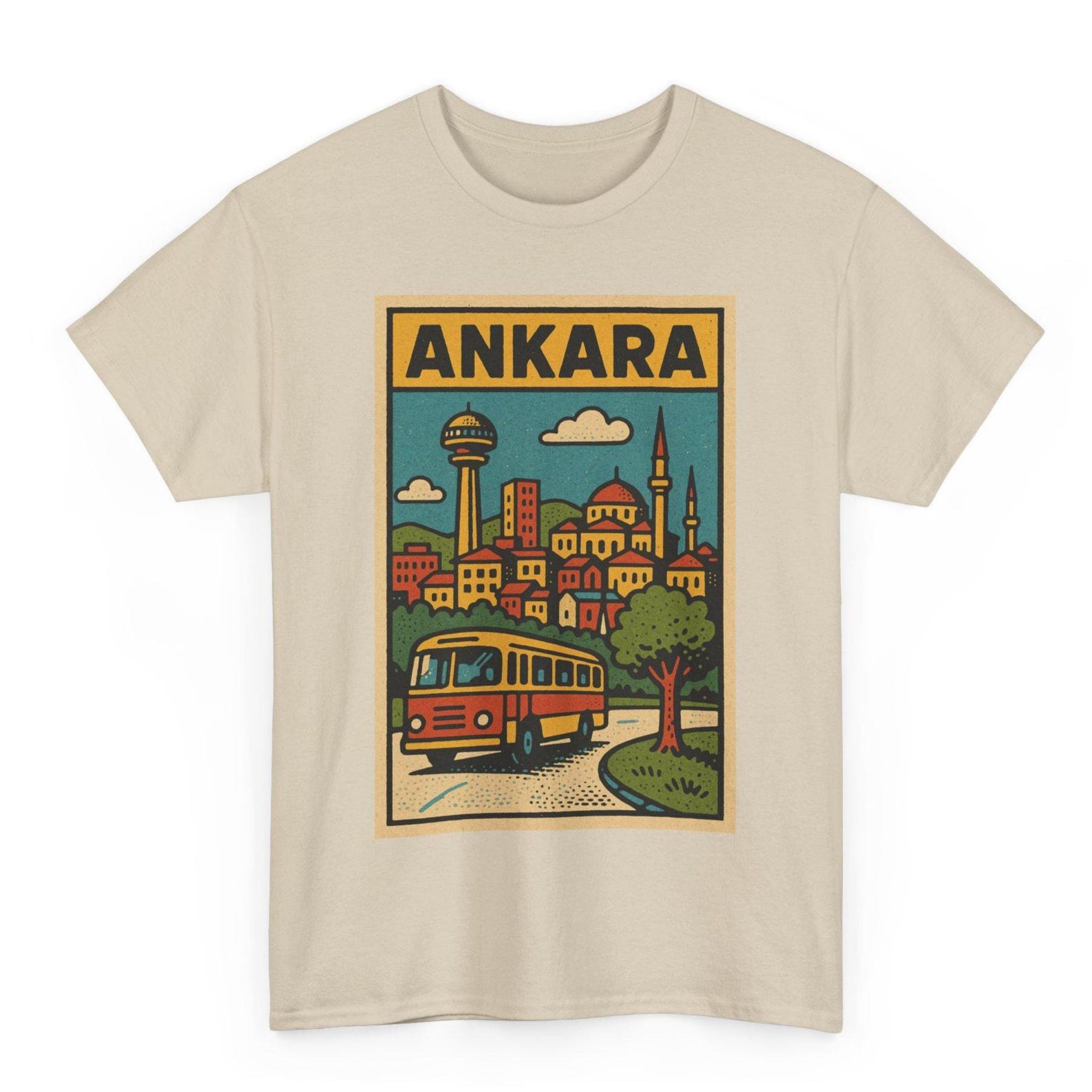 Ankara T-Shirt: Retro Comic Turkish Capital Graphic Tee M