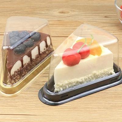 50Pcs Disposable Cheesecakes Box Plastic Dessert Containers Cake Slice Boxes Restaurant