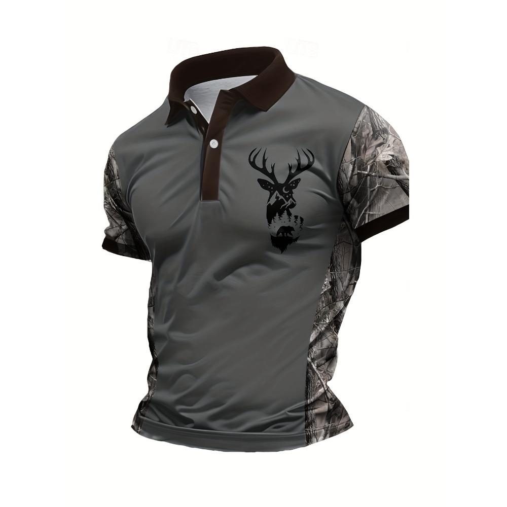 

New Men Clothes Summer Short Sleeve Retro Style Lapel Golf Polo Shirt Men Casual Tops Polo 3XL сірий