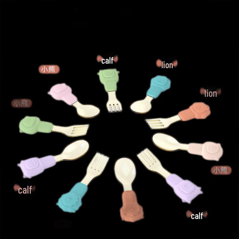 Qimengshi Silicone Baby & Toddler Feeding Utensils 2 Pieces