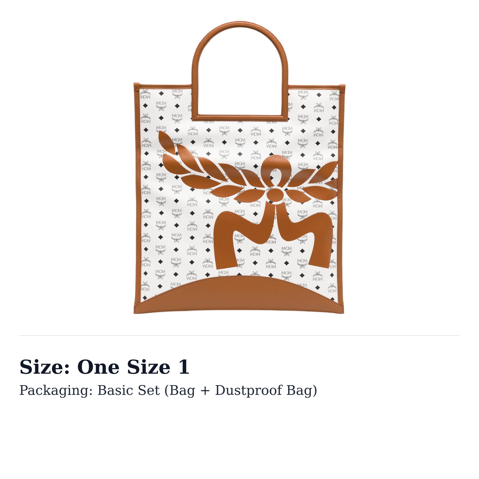 MCM Canvas With Nappa Leather Tote
