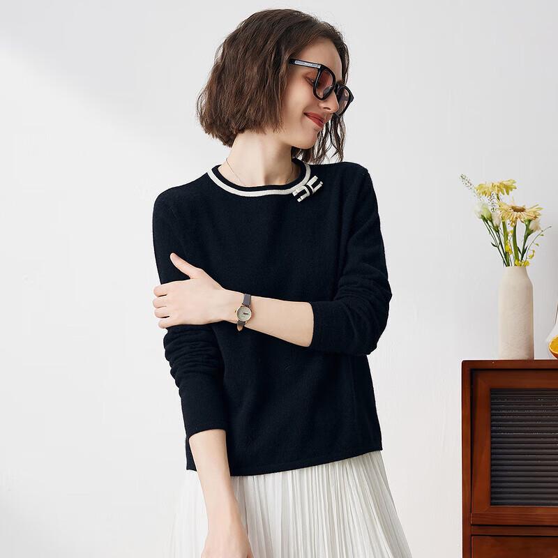 Komborca Women's Bow-Accent Cashmere Sweater