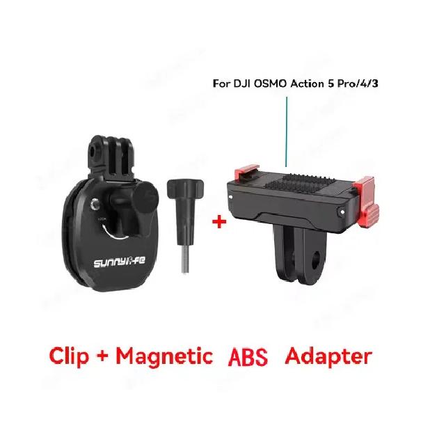 Sunnylife Motorcycle Windshield Mount Clamp Clip for insta360 X5 X4 X3 GO3S/ACE PRO2/Gopro Hero /DJI Action 5 Pro 4 3 2/Pocket 3