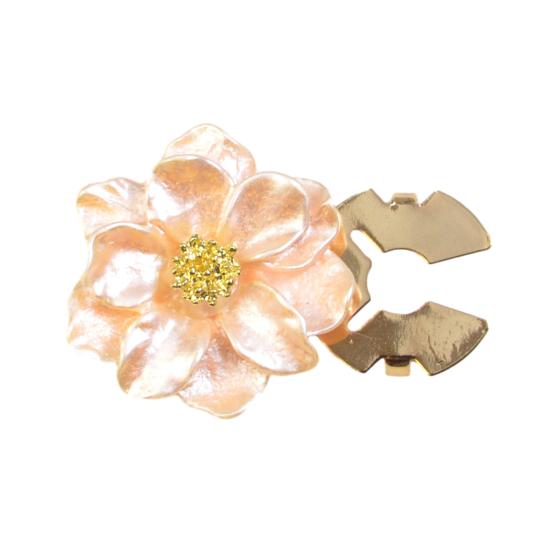 Button Cuff Pearly Luster Gardenia Flower Shape Easy Installation Button Cover Decorative Shirt