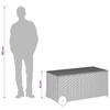 Garden Storage Box with Wheels Gray 190 L Poly Rattan