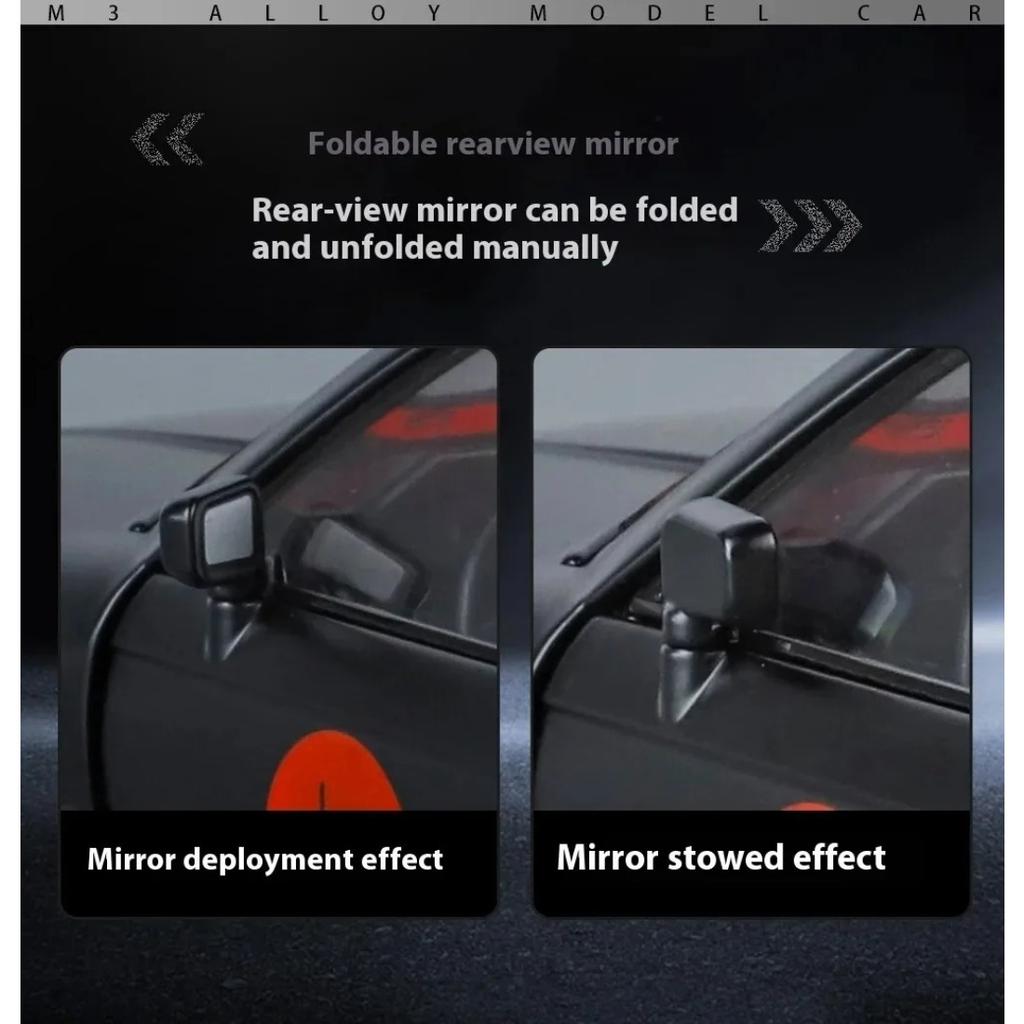 1/24 Diecast Model Car BMW M3 Street Car Decal Version Alloy Car Model