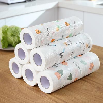 1 Roll Reusable Kitchen Disposable Rags Non-Woven Cleaning Cloths Household Washing Dishcloths Towels Scouring Pad Kitchen Towel