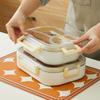 Detachable Insulated Lunch Box Divided Compartment Lunch Box Stainless Steel Lunch Box  Canteen