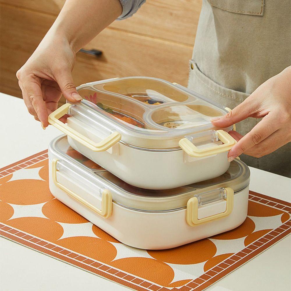 Divided Insulated Lunch Box Detachable Compartment Lunch Box Food Storage Container  Worker