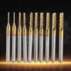 10pcs Titanium Coated End Mill Cemented Carbide CNC Milling Cutters Tools 1.0‑3.0mm