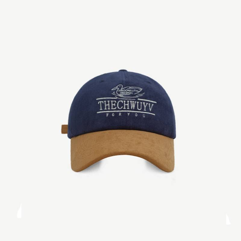 

Cartoon Duckling Cute Alphabet Embroidered Baseball Cap Patchwork Cap Color синій