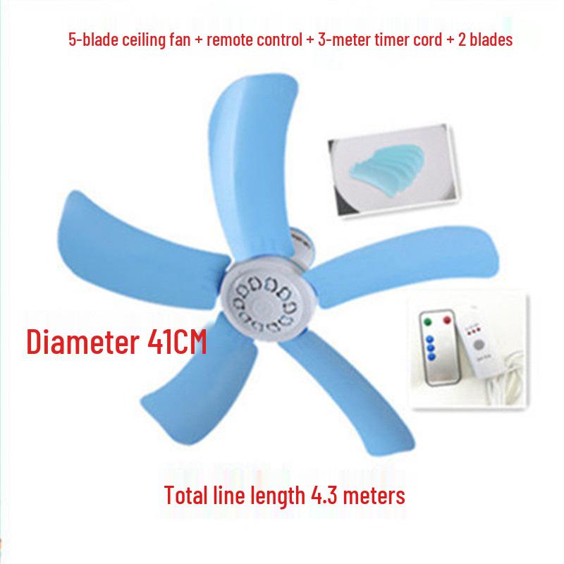 Compact Silent Ceiling Fan for Dorms and Bedrooms