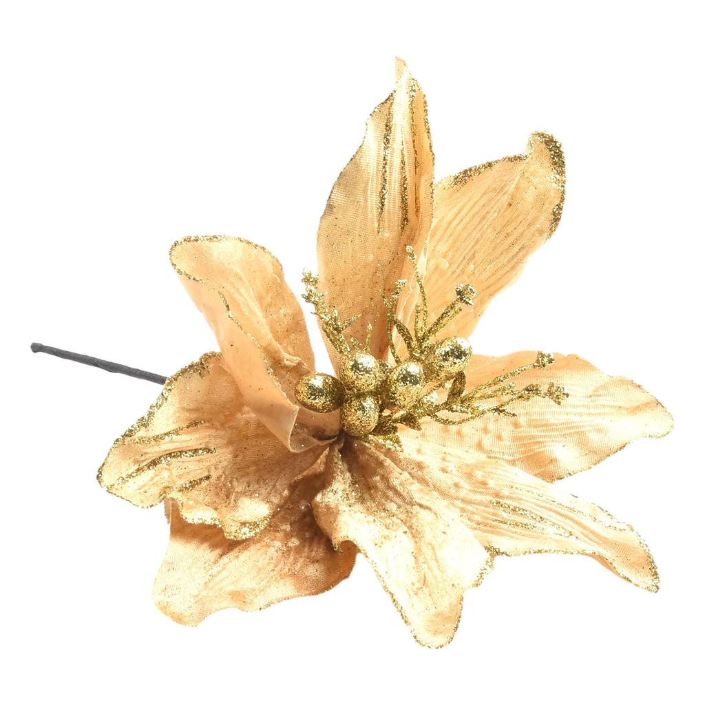 Beautiful Ornament Decoration Poinsettia Christmas Atmosphere