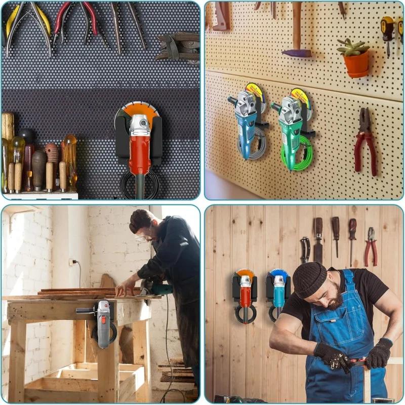 Angle Grinder Holder with Wire Hook,Wall-mounted Bracket,Tool Hanger,Polishing Machine/Angle Grinder Stand for Shop Workbench
