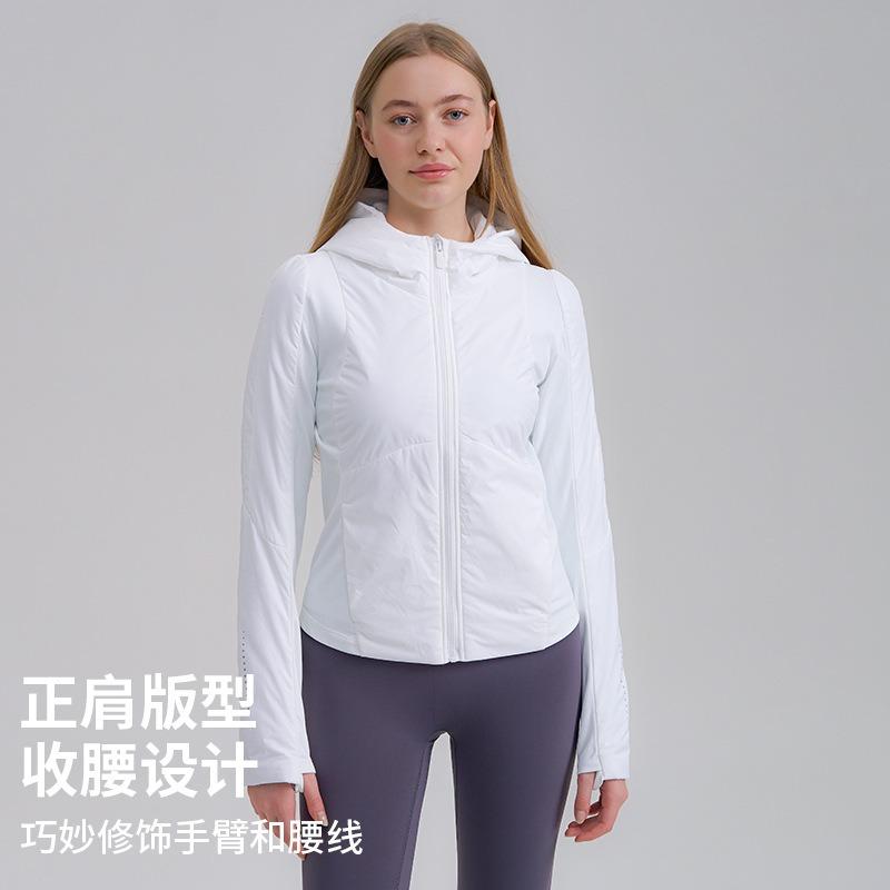 Autumn and Winter Long-sleeved Zipper Women's Casual Sports Jacket Running Jacket Fitness Jacket Hooded Training Clothes Versatile