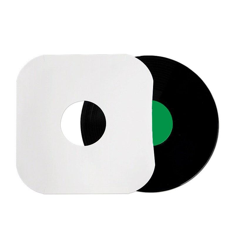 10Pcs 7/10/12 Inch Vinyl Record Inner Sleeves Anti-Static White Kraft Paper Record Inner Bag Protectors Rounded Corne With Hole