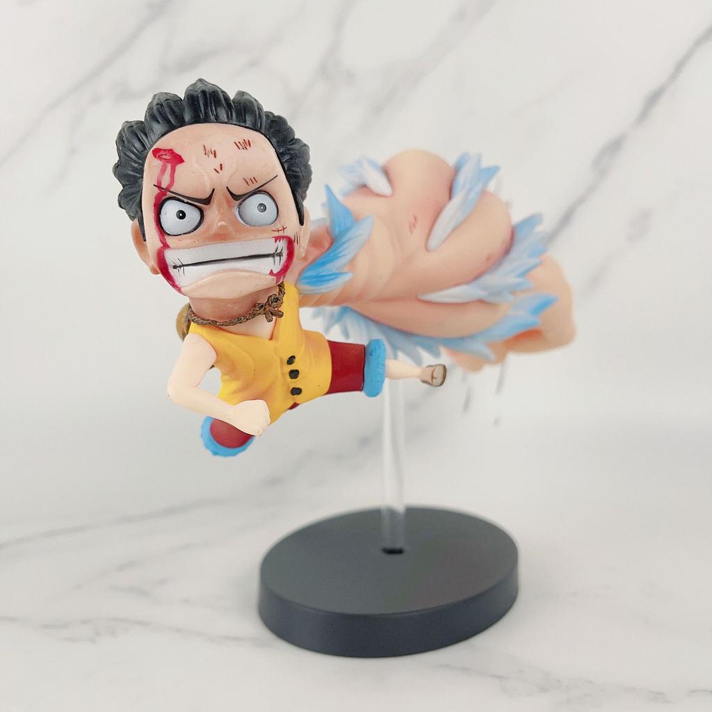 15cm Anime One Piece Figure Big Hand Luffy Battle Scene PVC Action Figure Model Toys Children Decoration Birthday Gifts