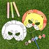 20 Stück Kinder Spaß Cartoon DIY Malmaske Kindergarten Geschenk Handgemachte Graffiti Maske Kindertag Spaß Tiermaske Verkleiden