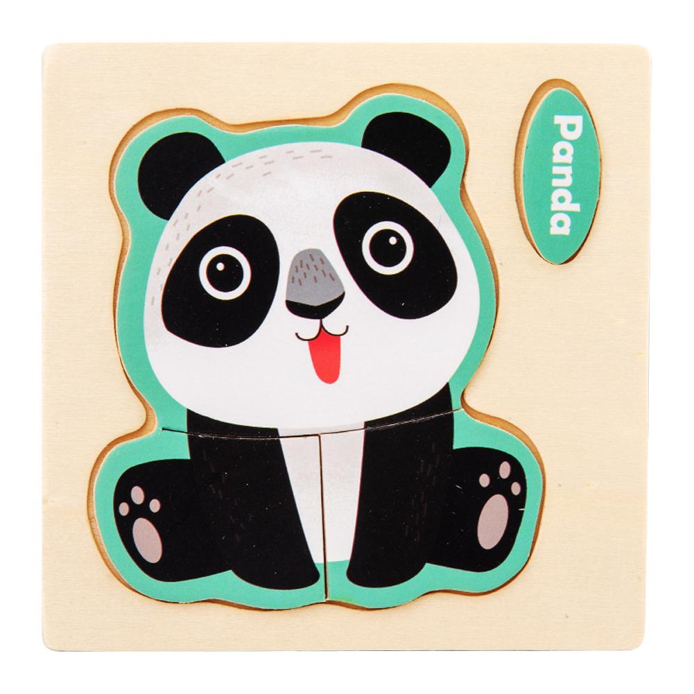 Wooden 3D Jigsaw Puzzle For Kids Educational Toys Cartoon Animal Vehicle Traffic Early Learning Intelligence Toy
