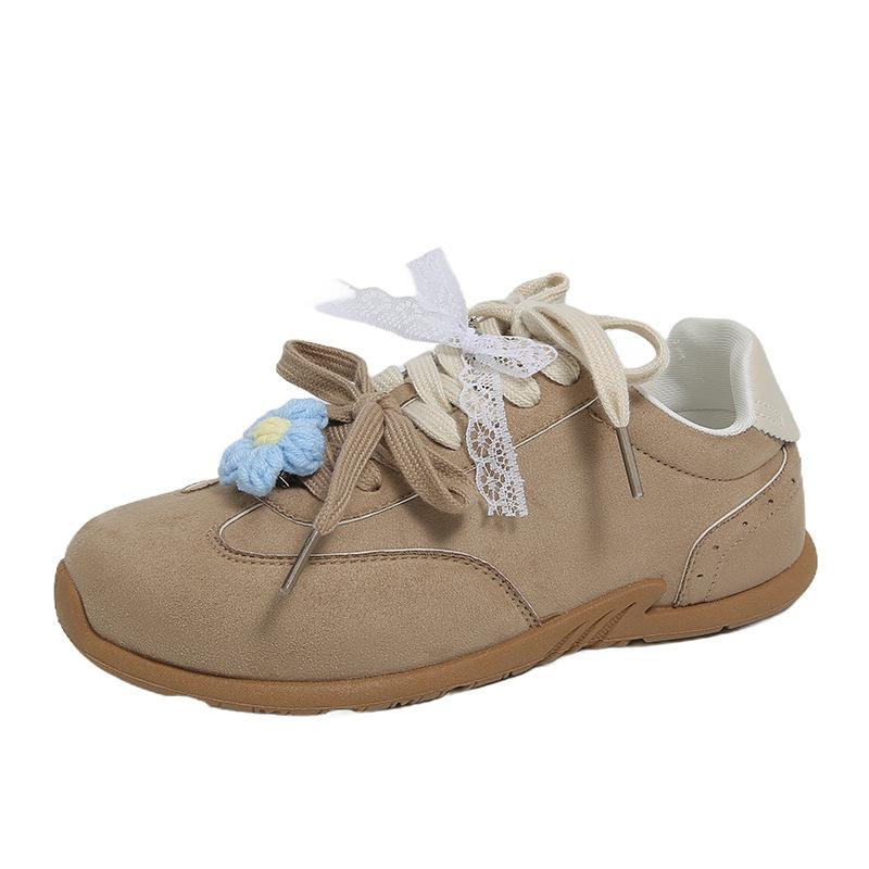 Fairy wear! Korean version of lace-up German training shoes loafers Internet celebrity ins casual women's shoes with skirts Princess shoes