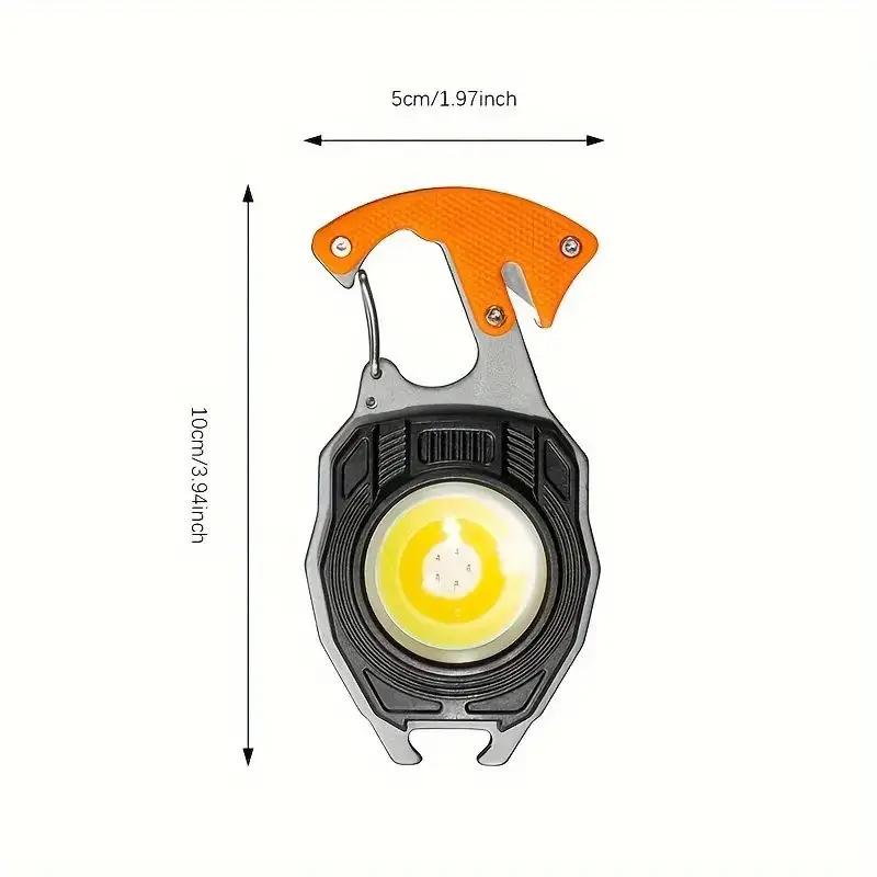 MultiFunctional COB Keychain Flashlight Rechargeable LED Lights Magnetic Screwdriver Bottle Opener For Outdoor Camping Hiking