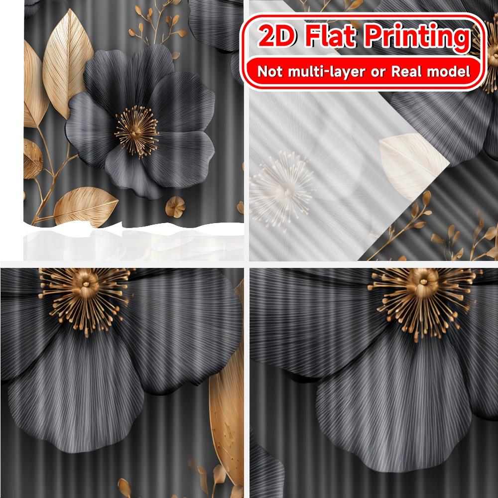 2D Flat Printing  2pcs Midnight Blossoms Contemporary Chic Curtains Versatile Polyester Curtains Art Deco Festive Ldeal for