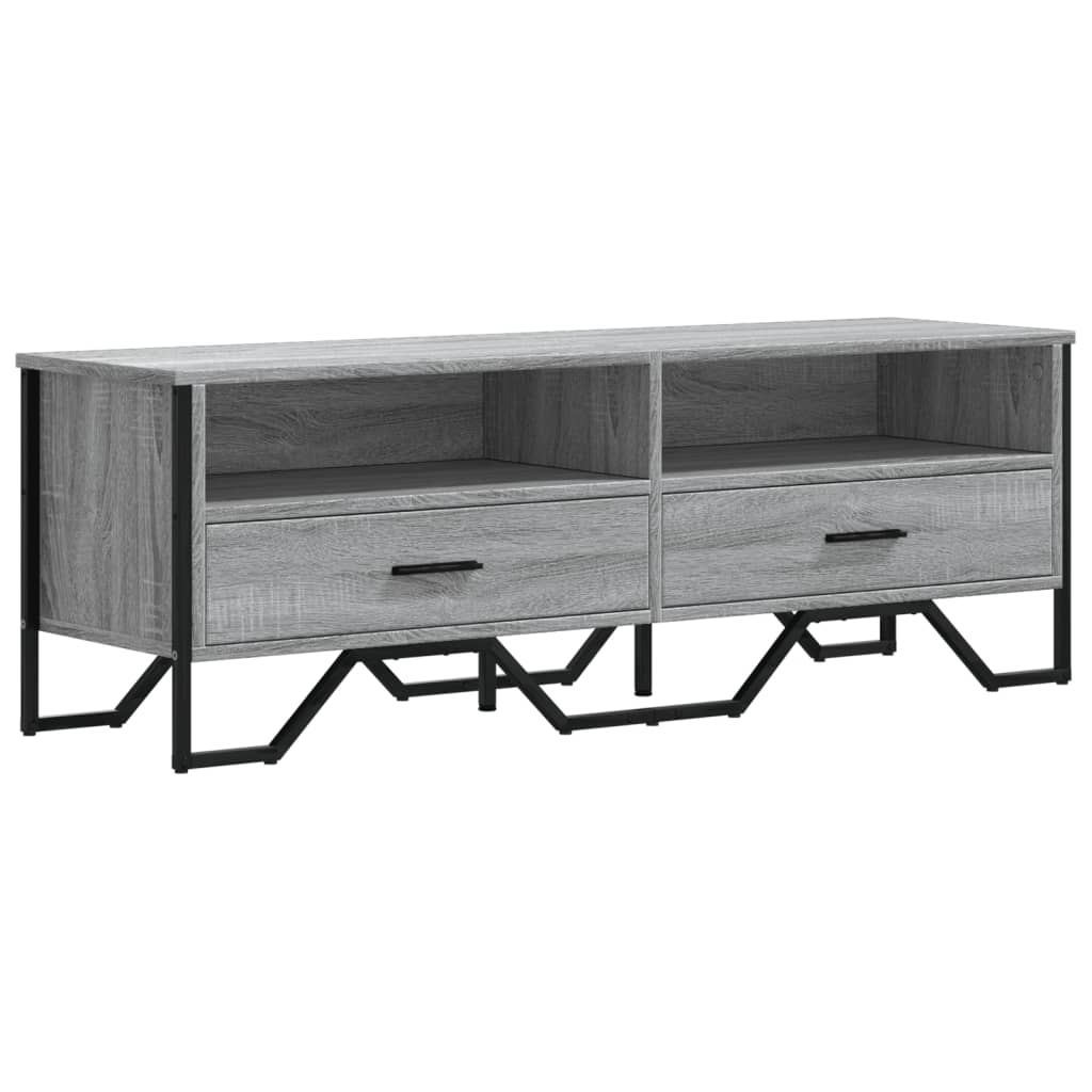 TV Stand Gray Sonoma 122 X 34 X 41 Cm Particleboard