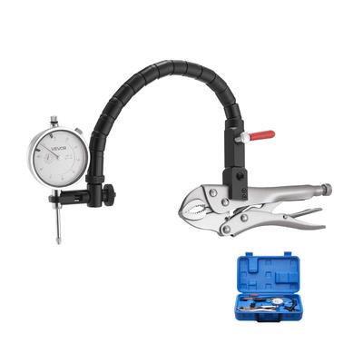 Dial Test Indicator with 360 Degrees Flexible Arm and 360 Degrees Locking Pliers, 0.03 Mm Accuracy, 0-25.4mm Range