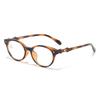 Retro Japanese Style Light Blocking Glasses Women Fashion Decoration Oval Frame Optical Glasses Men'S Fashion Ordinary Eyewear