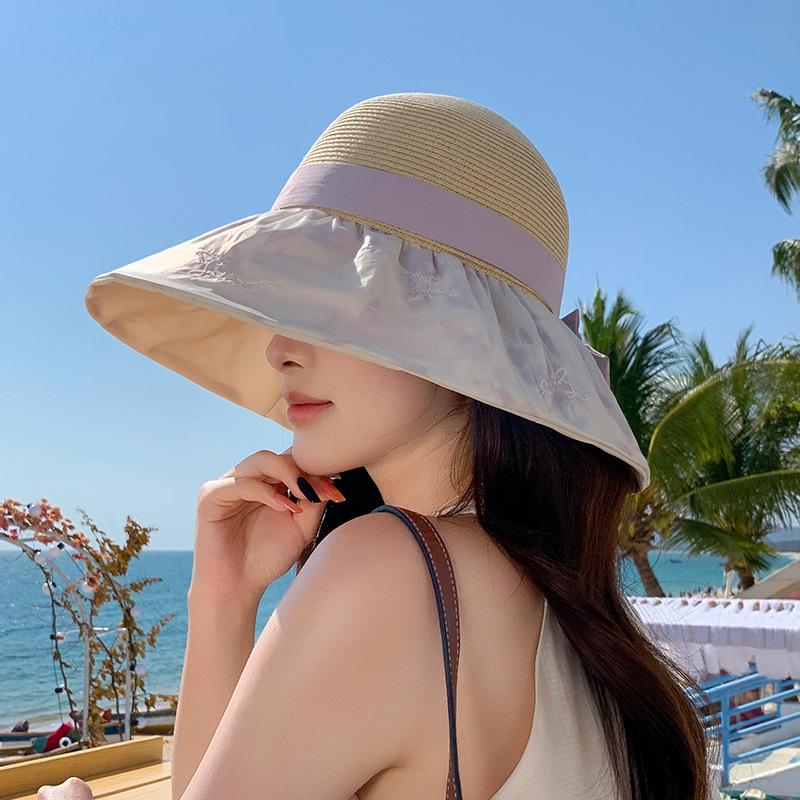 Premium Sense Fisherman Hat Children Summer Pastoral Big Eaves Breathable Sun Protection Hat Outdoor UV Protection Beach Hat