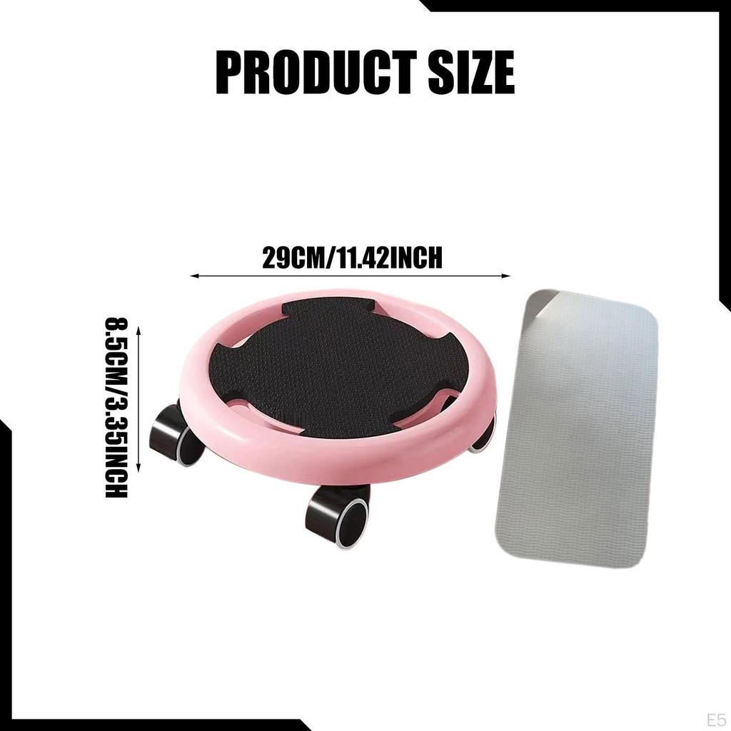 Abdominal Disc Wheel Roller Muscle Plate 4 Universal Wheels Exercise