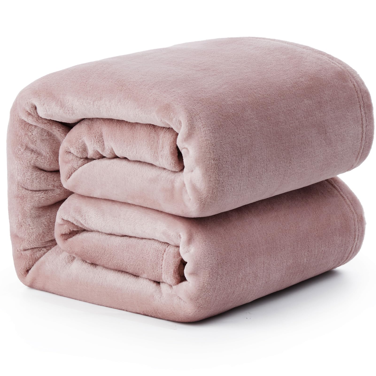 

Hansleep Одноместный Летний Мягкий и Подходящий для Всех Сезонов Дымчатый Плед, 130x165см, Микрофибра, Удобный, Стираемый, Антистатический, (130x165см, Розовый)