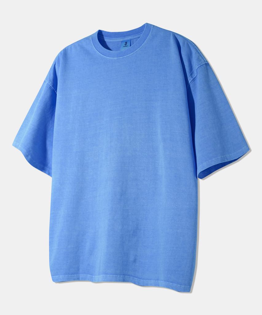 TOPBOY Heavy Duty Pigment Oversized Short Sleeve T-Shirt Dusty Blue