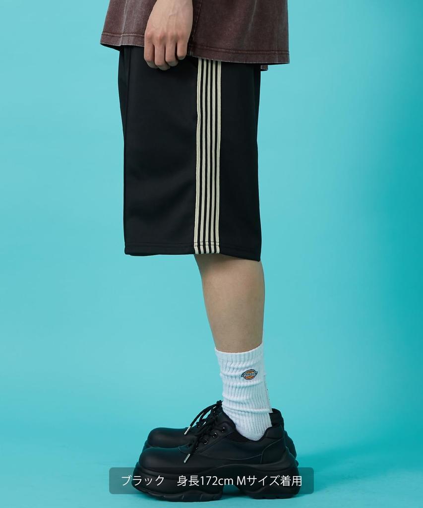 IMPROMES Casual Shorts [SIDEWAYSTANCE] Line Jersey Shorts, Men's, Navy