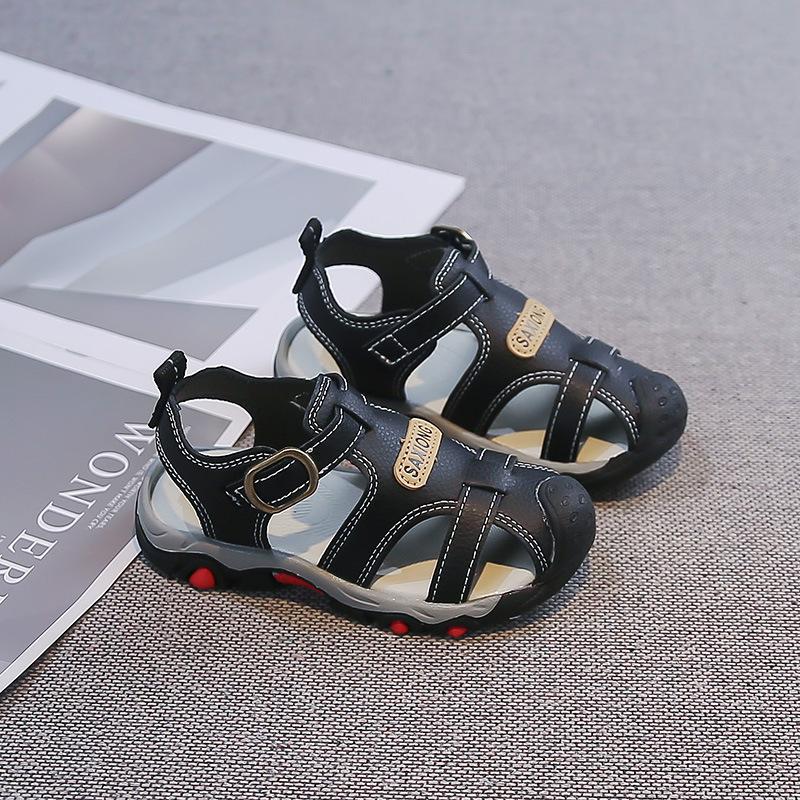 Zachte Zool Kinder Zomer Sandalen Jongens Meisjes Gesloten Teen Anti Stoot Strand Slippers Stijlvol