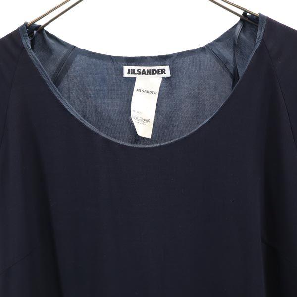 JIL SANDER Made in Italy wool Short sleeve one piece 40 Side zip Women Used