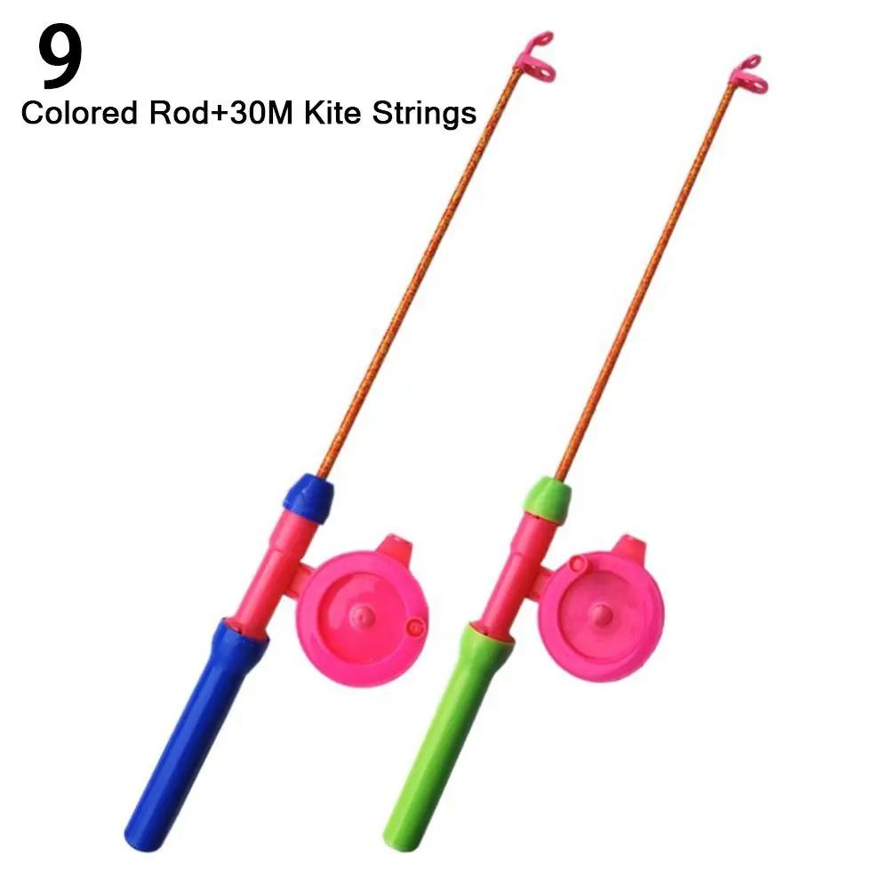 Cartoon Eagle Foldable Children Kite Mini Plastic Toys Kite Without Hand Brake Fishing Rod Toys For Children Kids Outdoor Toy