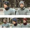 Winter Knit Hat Scarf Warm Skullies Bonnet Fashion Ski Cap