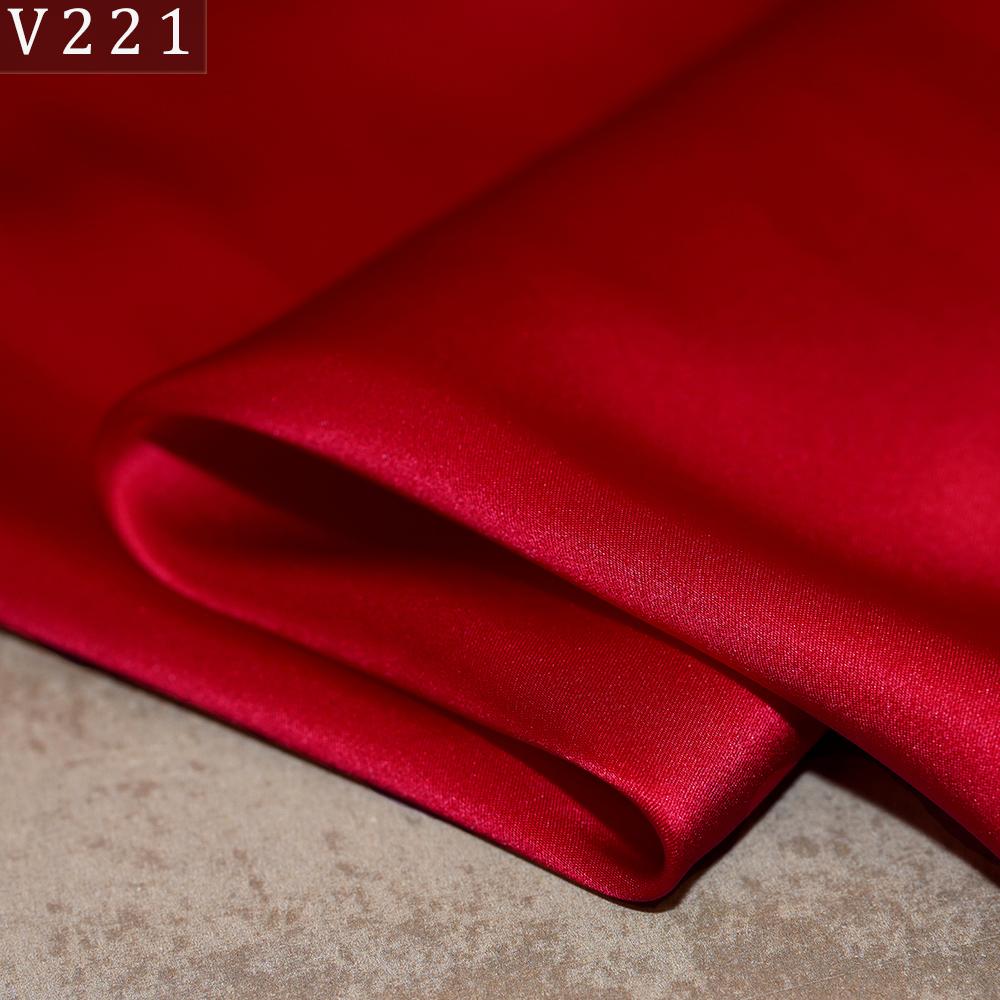 HYSK Natural Genuine Pure 100% Silk Crepe Satin Fabric Silk China Duchess Plain Brown by Meter for Dress Bedding Wedding