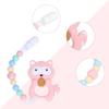 Baby Cartoon Teething Toy Food Grade Silicone Infant Chew Toy   Shape and Chain Design