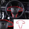 Red Interior Steering Wheel Cover Trim For Honda Civic 2016-2020 10th