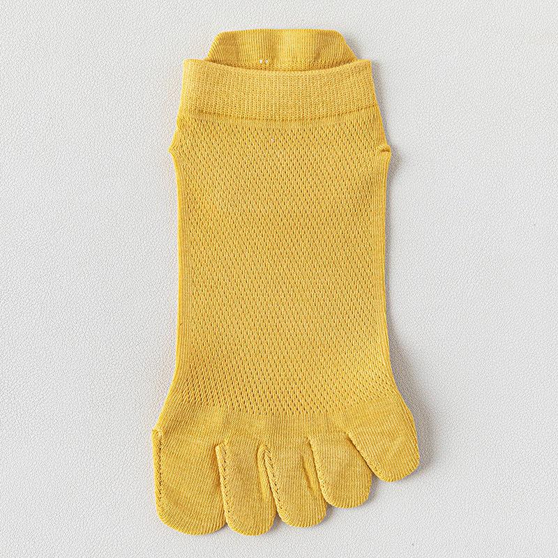 Damen Atmungsaktive Baumwoll-Zehensocken - Sommer Dünn, Antibakteriell, Geruchshemmend, Schweißabsorbierend, Kurze Sportsocken