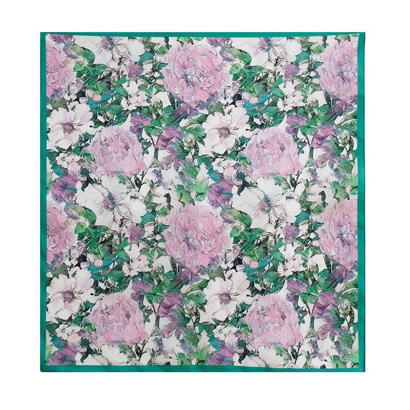 

Квадратный шарф 53 см из 100% шелка тутового шелкопряда, классический печатный маленький квадратный шарф