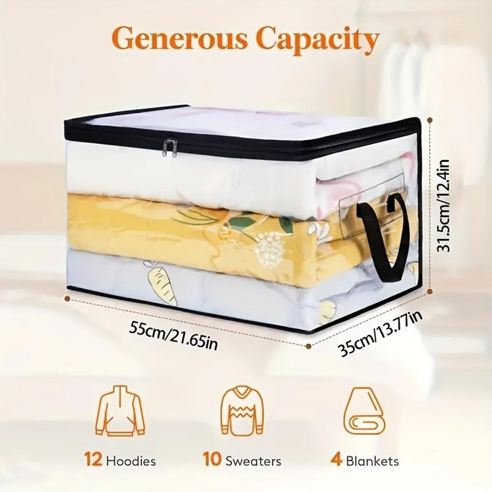 Transparent Storage Bag Large Moving Tote Pouch With Straps Waterproof Clothing Organizer Packaging Bag For Moving Home dorm