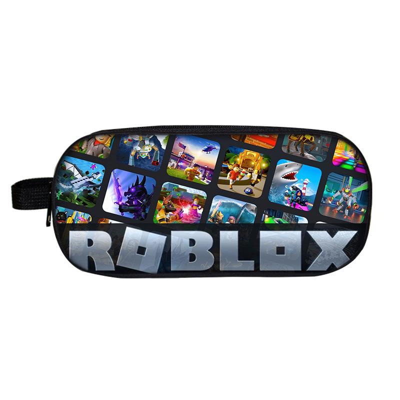 Roblox Double-Layer Pencil Case for School Students - Cartoon Fashion Stationery Box