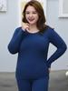 Plus Size Women's Fat MM Fleece Antibacterial Seamless Self-Heating Leggings Winter Set Thermal Underwear for Women