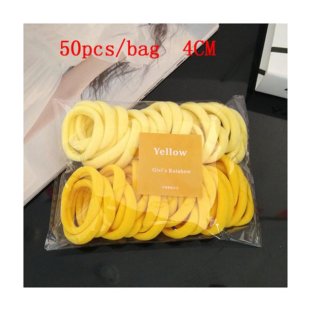 50/100PCS New Women Girls Candy Colors Nylon Basic Scrunchie Hair Tie Ponytail Hold Hair Rubber Bands Fashion Hair Accessories