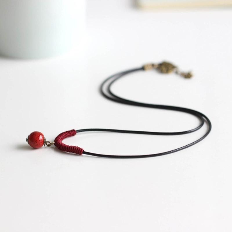 Personality Ceramic Beads Tassels Necklace Ethnic Style Catchers Pendant Necklaces Fashion Women Jewelry Accessories